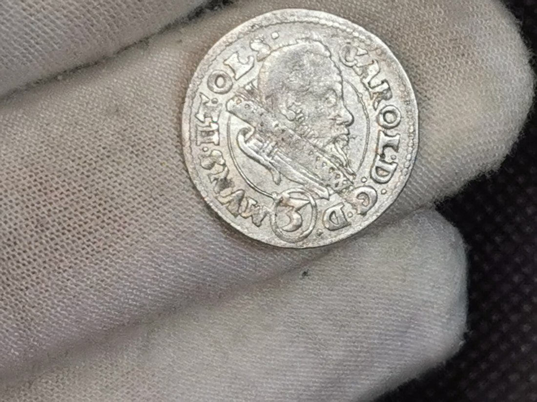 Lot 42 , 3 Kreuzer 1613 Karl II , Schlesien-Münsterberg-Öls