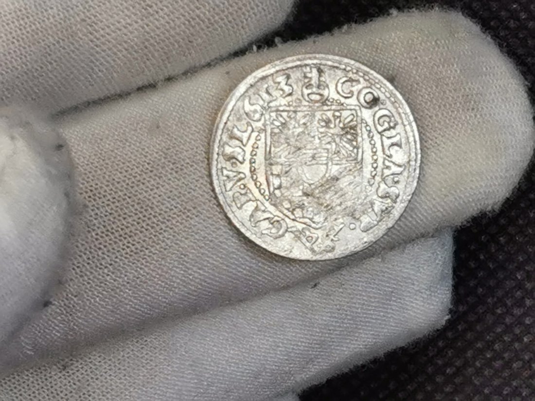  Lot 42 , 3 Kreuzer 1613 Karl II , Schlesien-Münsterberg-Öls   