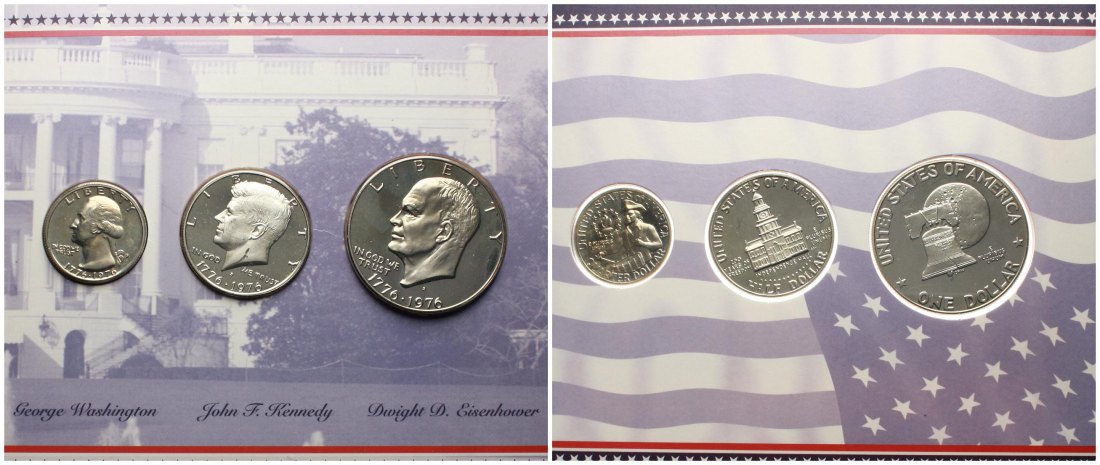  USA: Hochwertisges Silberlot von 11 Münzen, siehe unten!   