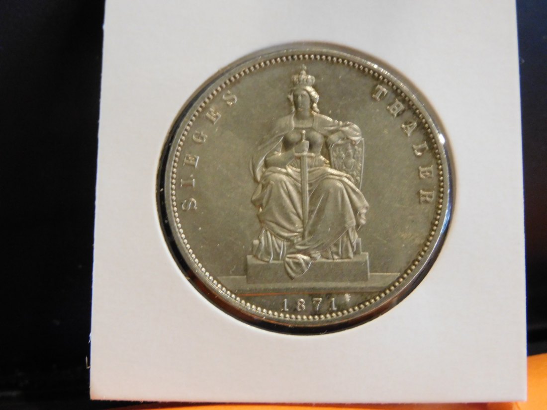  GERMANY 1 THALER 1871 PRUSSIA.GRADE-PLEASE SEE PHOTOS.   