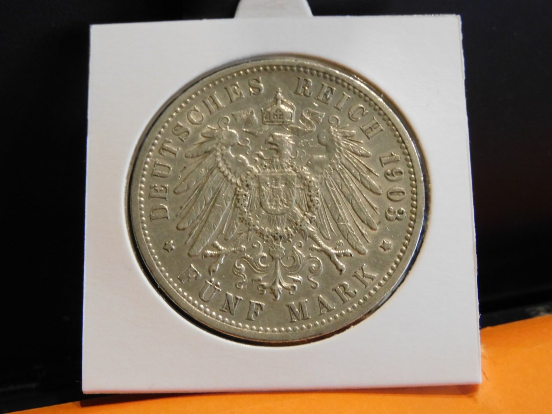  GERMANY 5 MARK 1903 BADEN.GRADE-PLEASE SEE PHOTOS.   