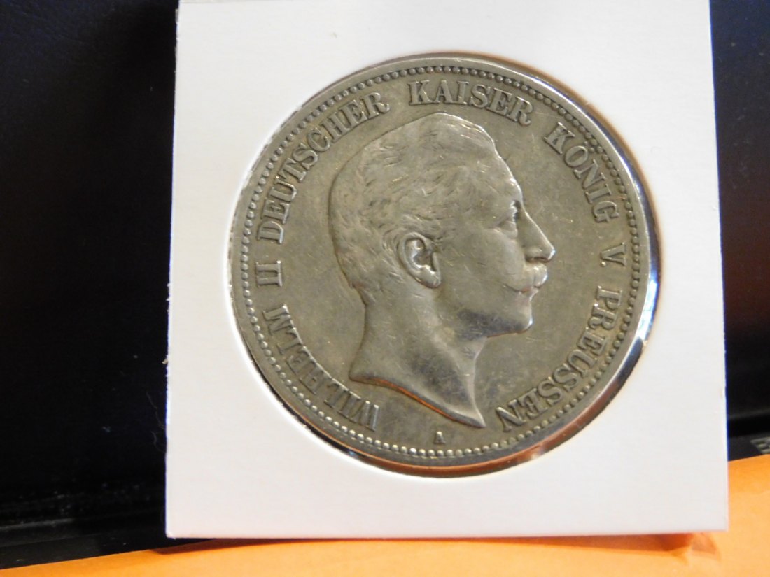 GERMANY 5 MARK 1892 PRUSSIA.GRADE-PLEASE SEE PHOTOS.