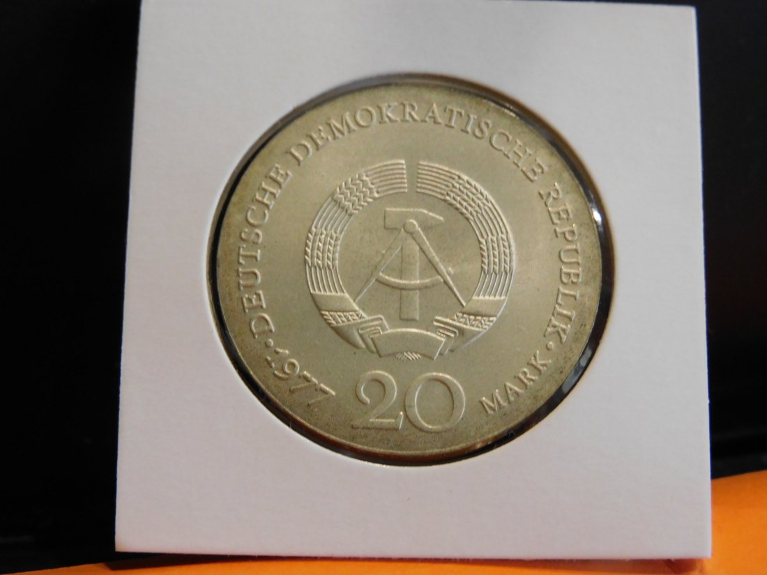  GERMANY 20 MARK 1977 DDR.GRADE-PLEASE SEE PHOTOS.   