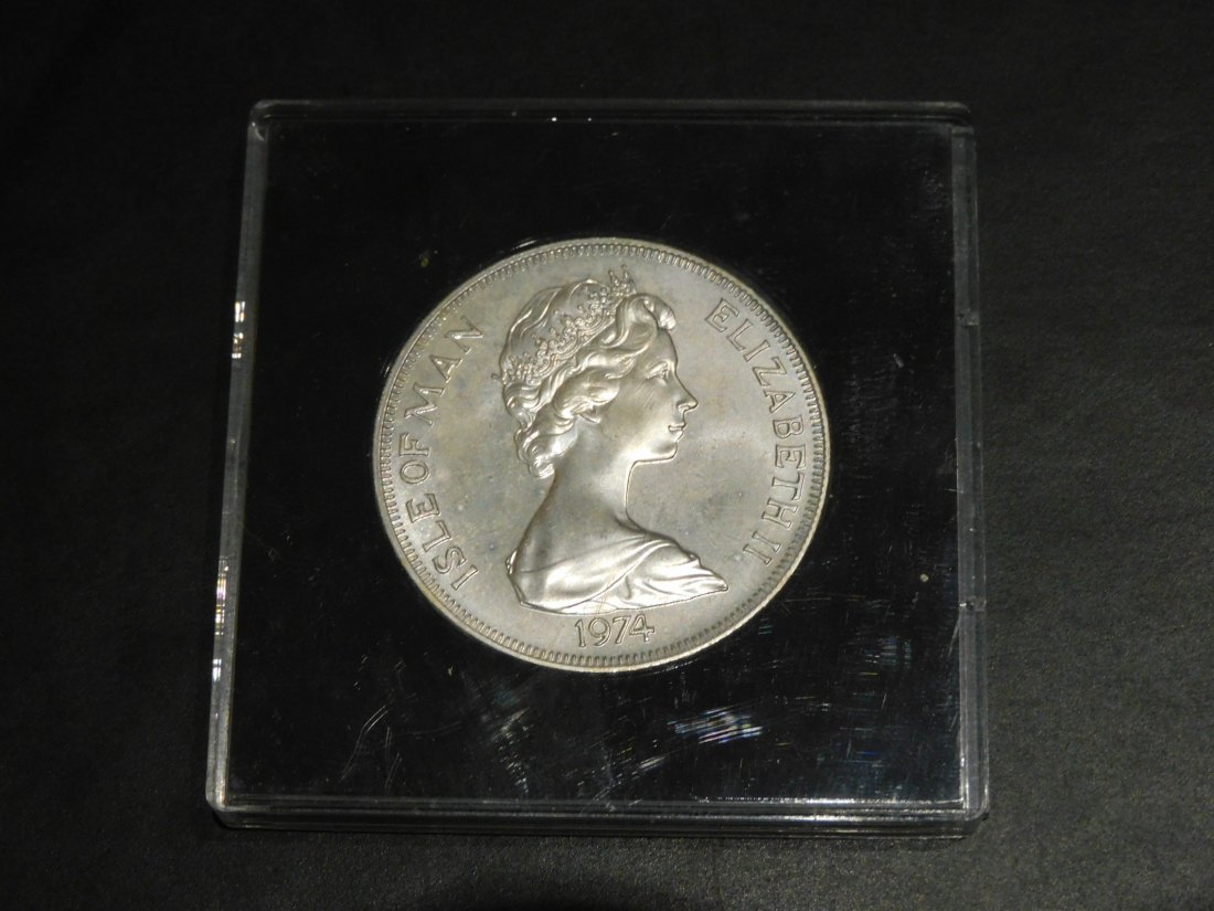  ISLE OF MAN 1 CROWN 1974.GRADE-PLEASE SEE PHOTOS.   