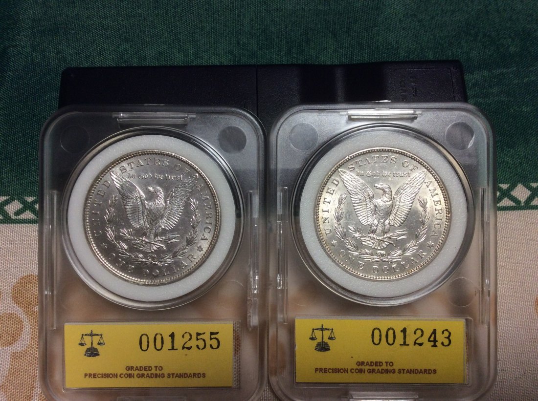  USA Lot Silber Morgan Dollar 1880 und 1890 in sehr guter Erhaltung   