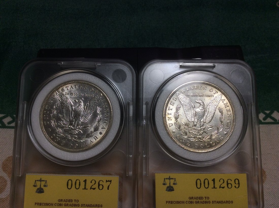  USA Lot Silber Morgan Dollar 1887 und 1896 in sehr guter Erhaltung   