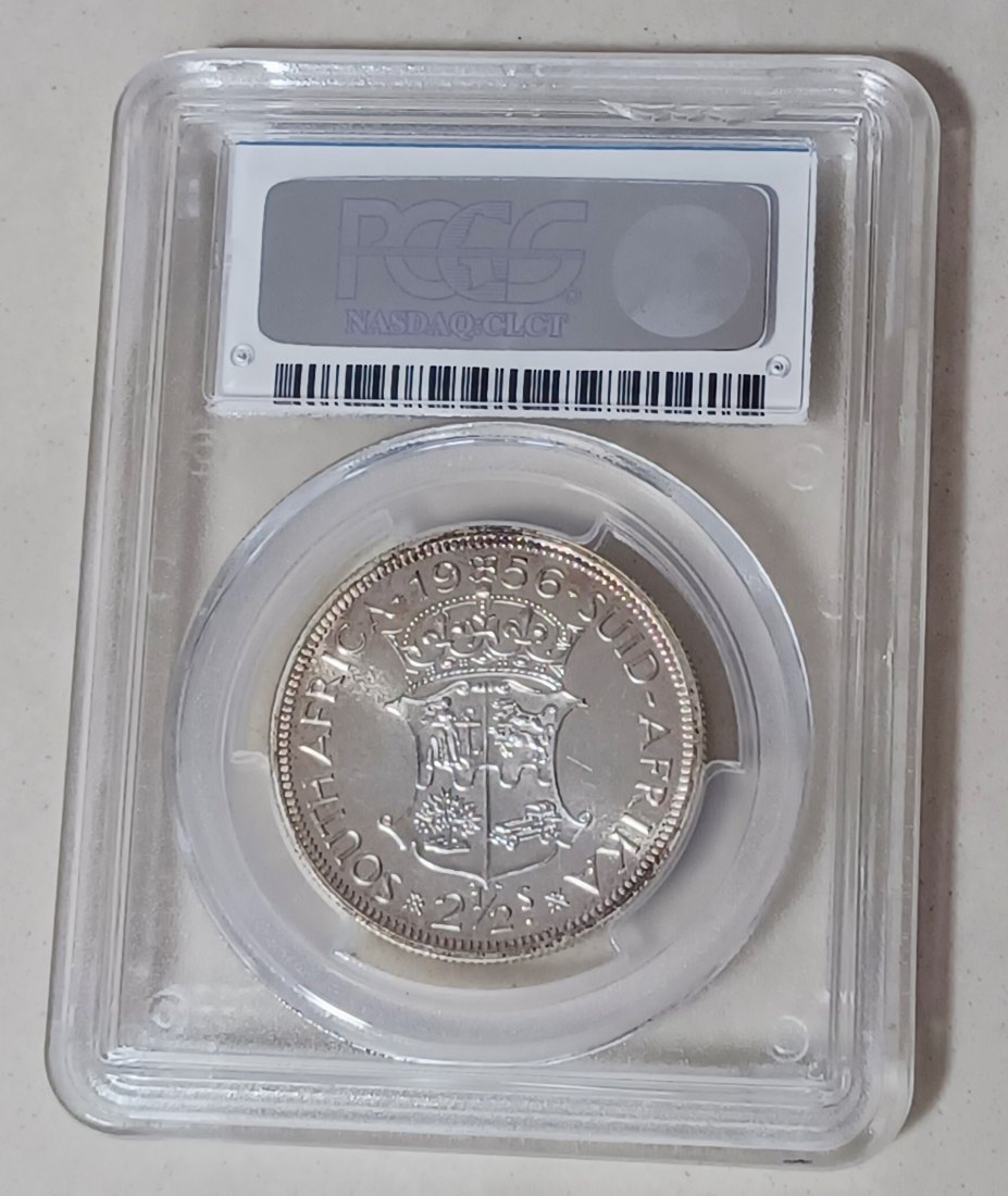  1956 South Africa PROOF Elizabeth II Half Crown 2½ Shillings 2½S PCGS PR66 MINTAGE 1,700 2ND HIGHEST   