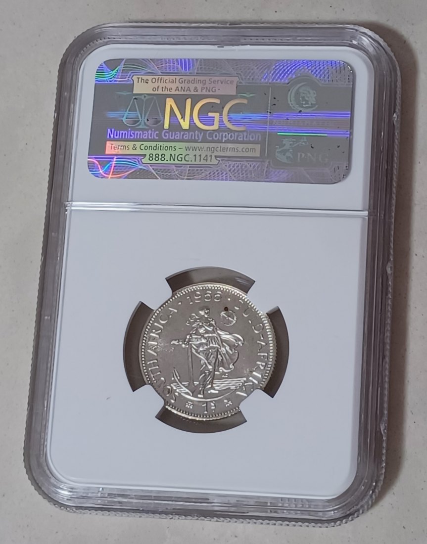  1955 PROOF South Africa Elizabeth II One Shilling 1S NGC PF64 MINTAGE 2,850 VERY RARE 50% Silver   