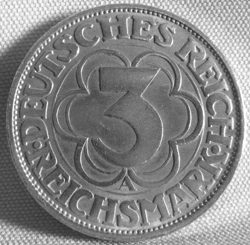  Weimar, 3 Mark 1927 A, Nordhausen, J 327   