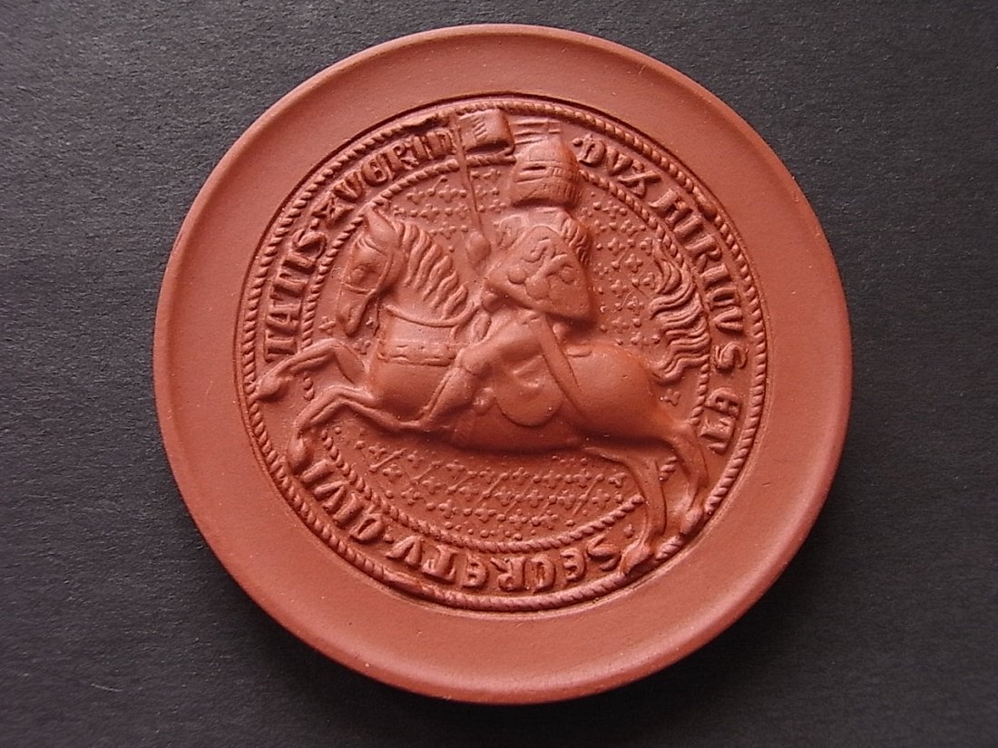  Meissen Porzellanmedaille Schwerin Siegel 63mm   
