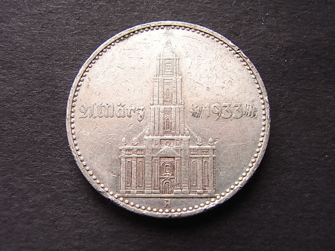  Drittes Reich 2 Mark Kirche Inschrift 1934 A Silber   