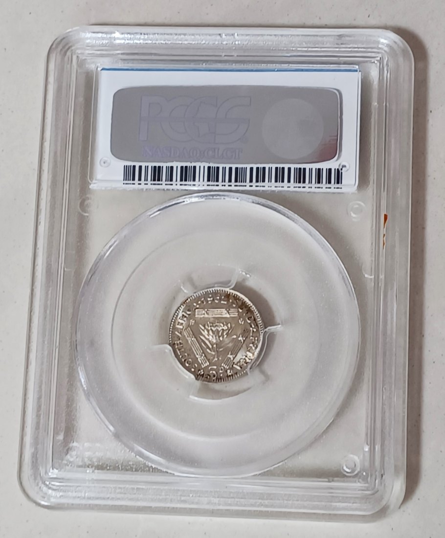  1952 South Africa PROOF George VI Three Pence 3P PCGS PR67 MINTAGE 16,000 2ND HIGHEST 50% Silver   