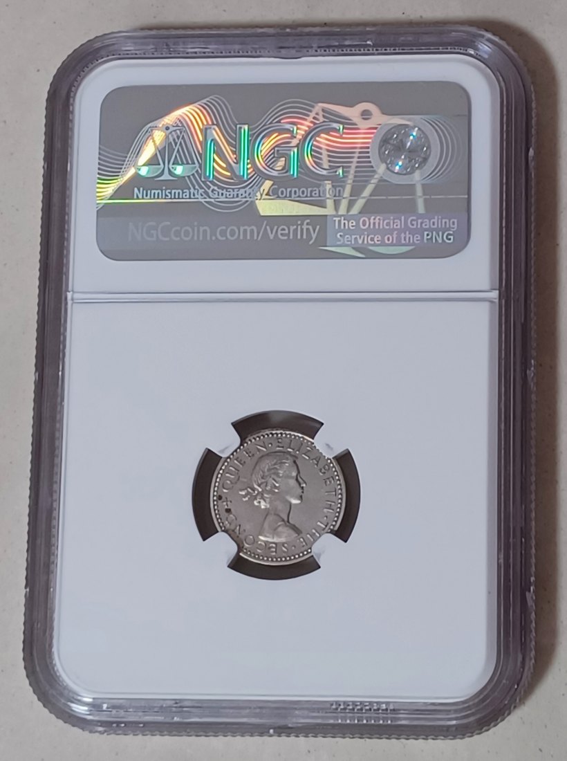  1955 Rhodesia & Nyasaland PROOF Elizabeth II Three Pence 3P NGC PF66 MINTAGE 2,000 VERY RARE   