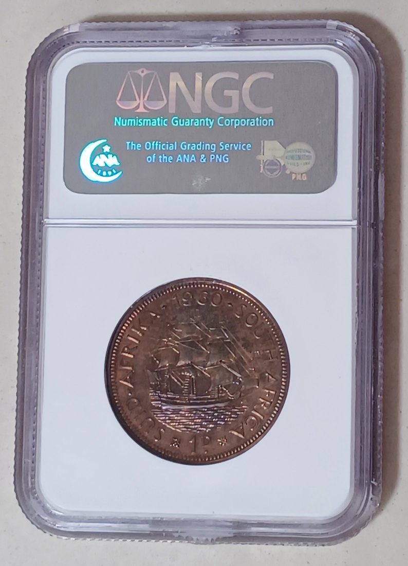  1960South Africa PROOF Elizabeth II One Penny 1P NGC PF64RB MINTAGE 3,360 VERY RARE   