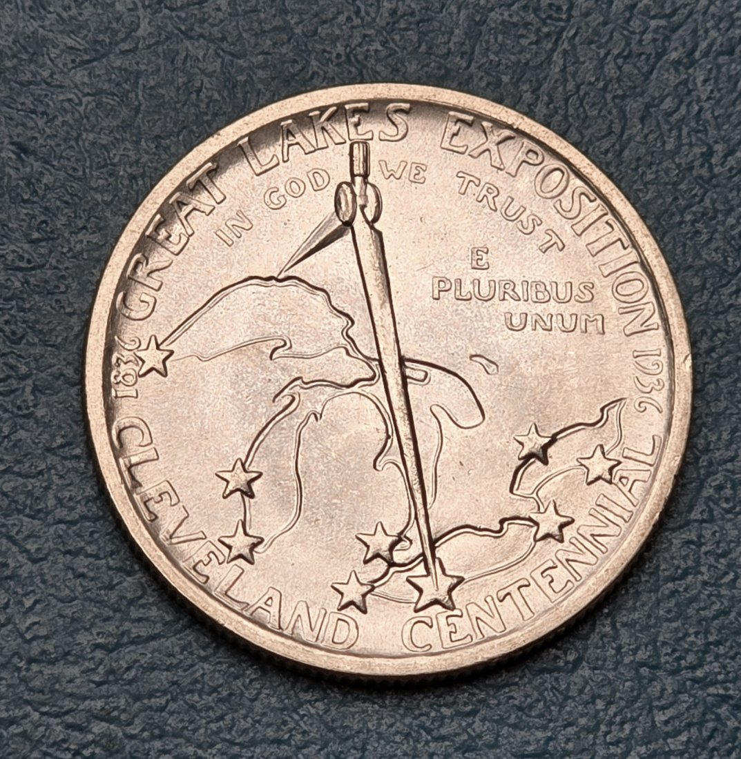  Half Dollar Commemorativ USA Gedenkmünze Cleveland 1936   