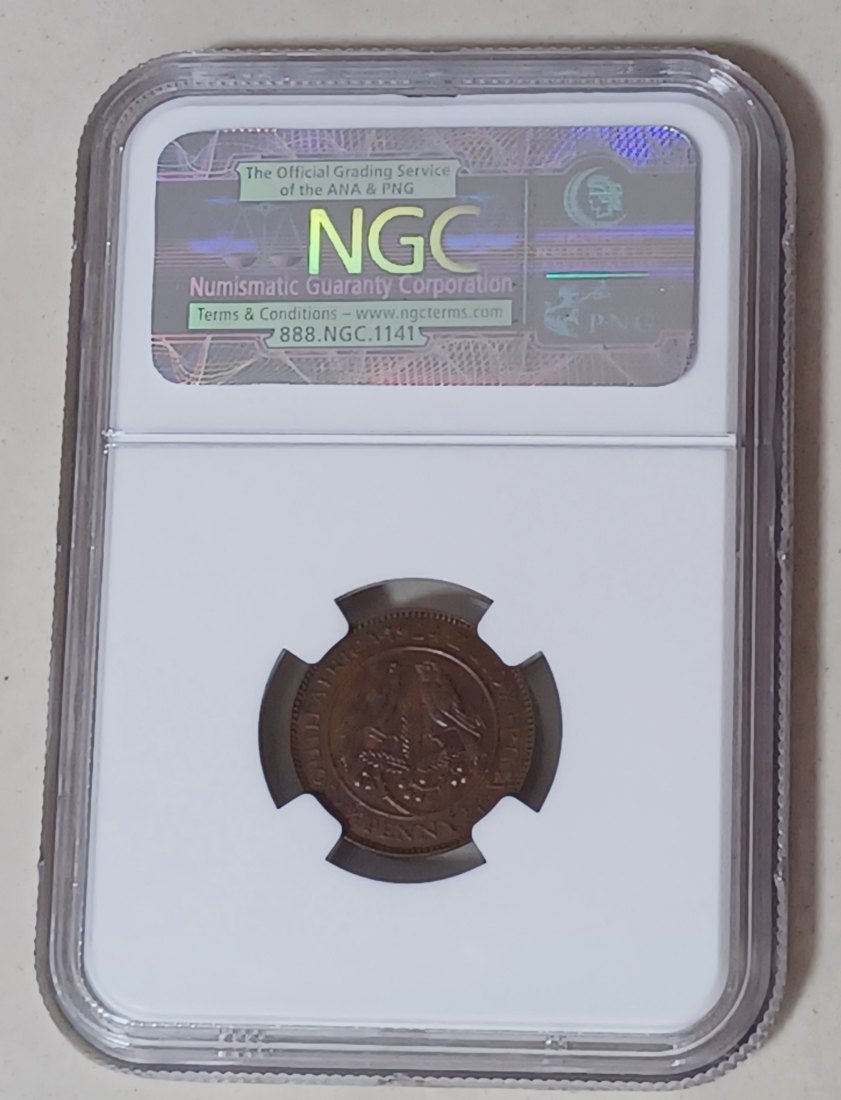  1924 South Africa George V Quarter Penny 1/4P NGC XF40BN MINTAGE 94,834 KEY DATE   