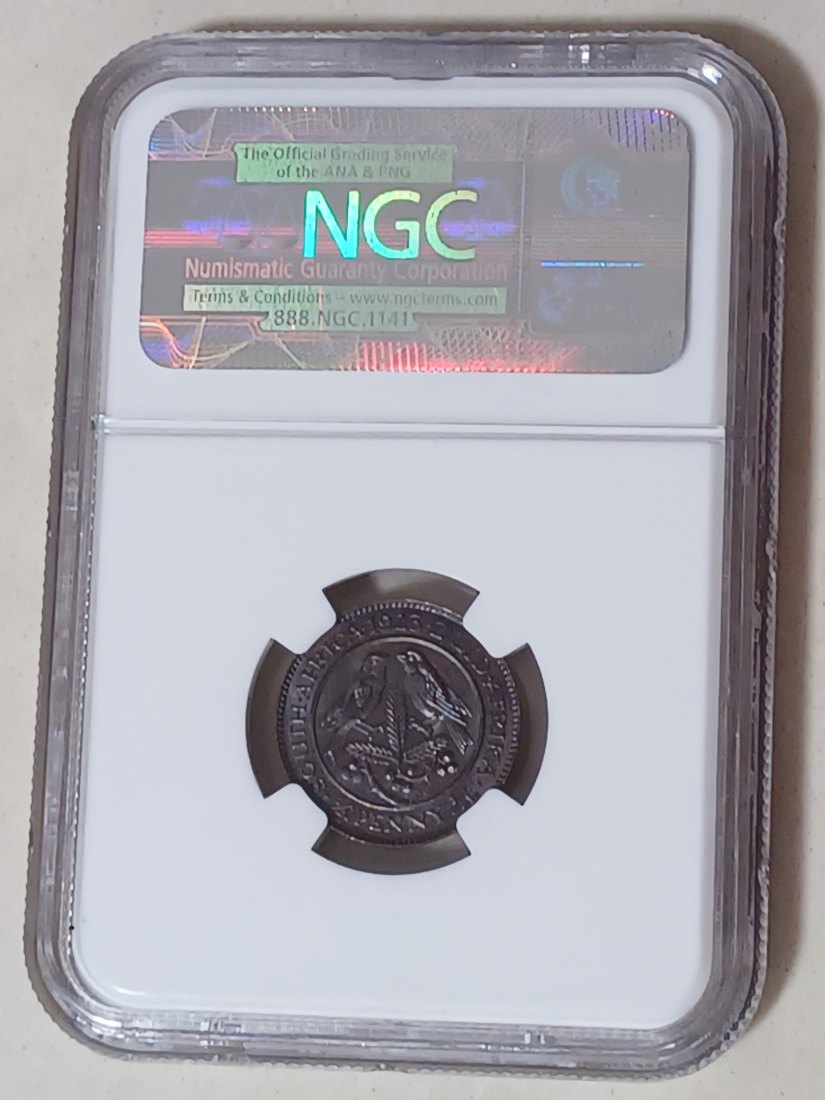  1923 South Africa UNC BU George V Quarter Penny 1/4P NGC MS65BN MINTAGE 32,800 2ND FINEST VERY RARE   