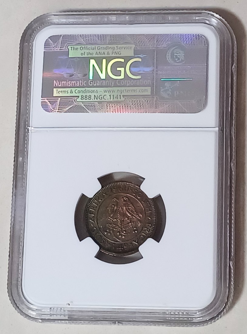  1960 South Africa PROOF Elizabeth II Quarter Penny 1/4P NGC PF63BN MINTAGE 3,360 VERY RARE   