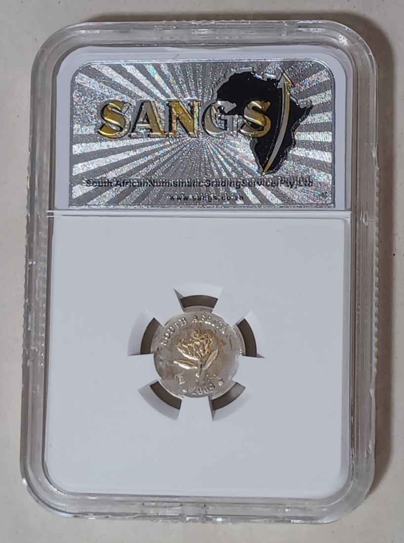  2009 South Africa PROOF Vasco De Gama FLYPRESS Tickey 2.5c SANGS PF62 MINTAGE 500 EXTREMELY RARE   