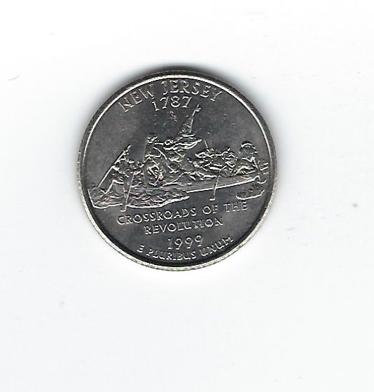  USA 1/4 Dollar 1999 New Jersey P   