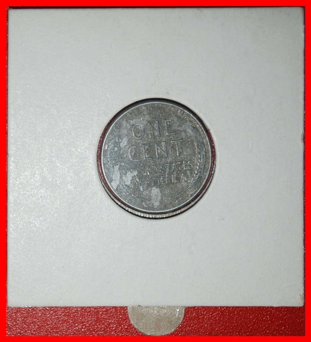  Ⰿ STAHL WEIZEN PENNY (1943-1944): USA ★ 1 CENT 1943! LINCOLN (1809-1865) IN PACKUNG! OHNE VORBEHALT!   