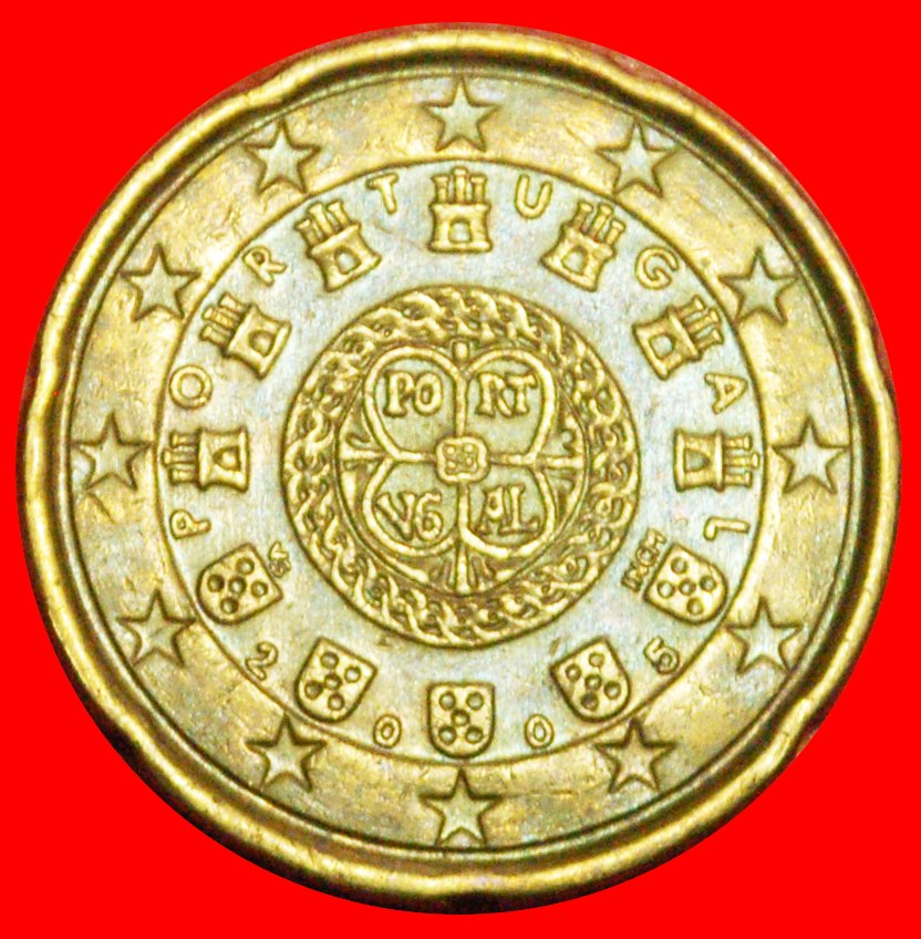  Ⰿ NORDISCHES GOLD (2002-2007): PORTUGAL ★ 20 EUROCENT 2005! GERADE VERÖFFENTLICHT!★OHNE VORBEHALT!   