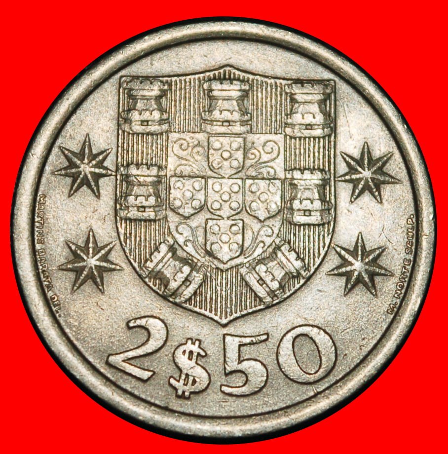  Ⰿ 25 SILVER BEZANTS (1963-1986): PORTUGAL ★ 2.50 ESCUDOS 1967 SHIP! ★LOW START ★ NO RESERVE!   