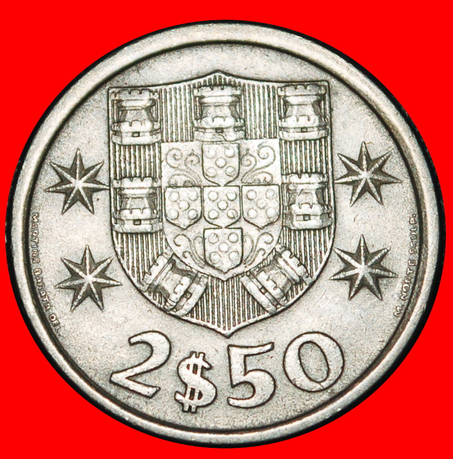  Ⰿ 25 SILVER BEZANTS (1963-1986): PORTUGAL ★ 2.50 ESCUDOS 1969 SHIP! ★LOW START ★ NO RESERVE!   