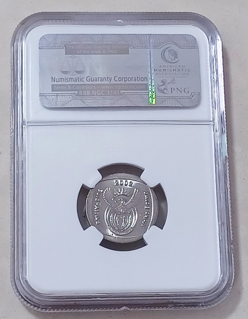  2002 South Africa BU UNC Johannesburg World Summit One Rand NGC MS65   