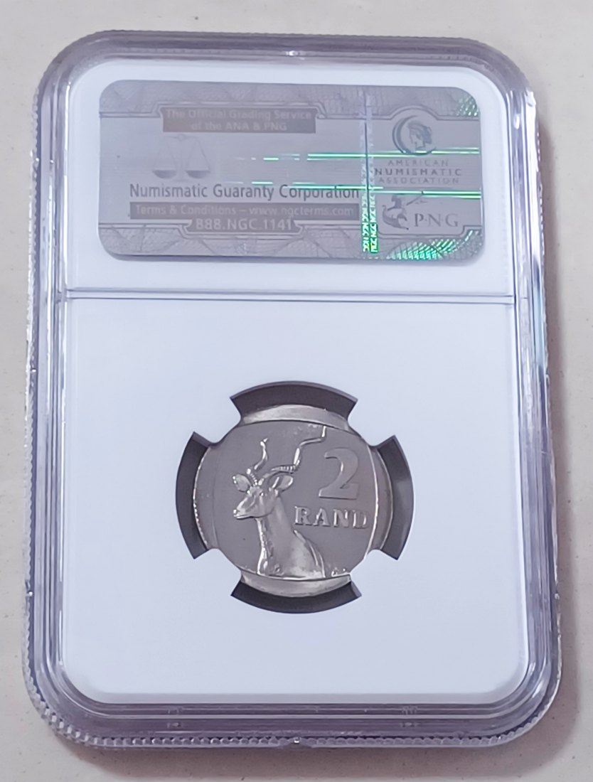  1995 South Africa PROOF Kudu Two Rand R2 NGC PF67UC Mintage 5,816 VERY RARE   