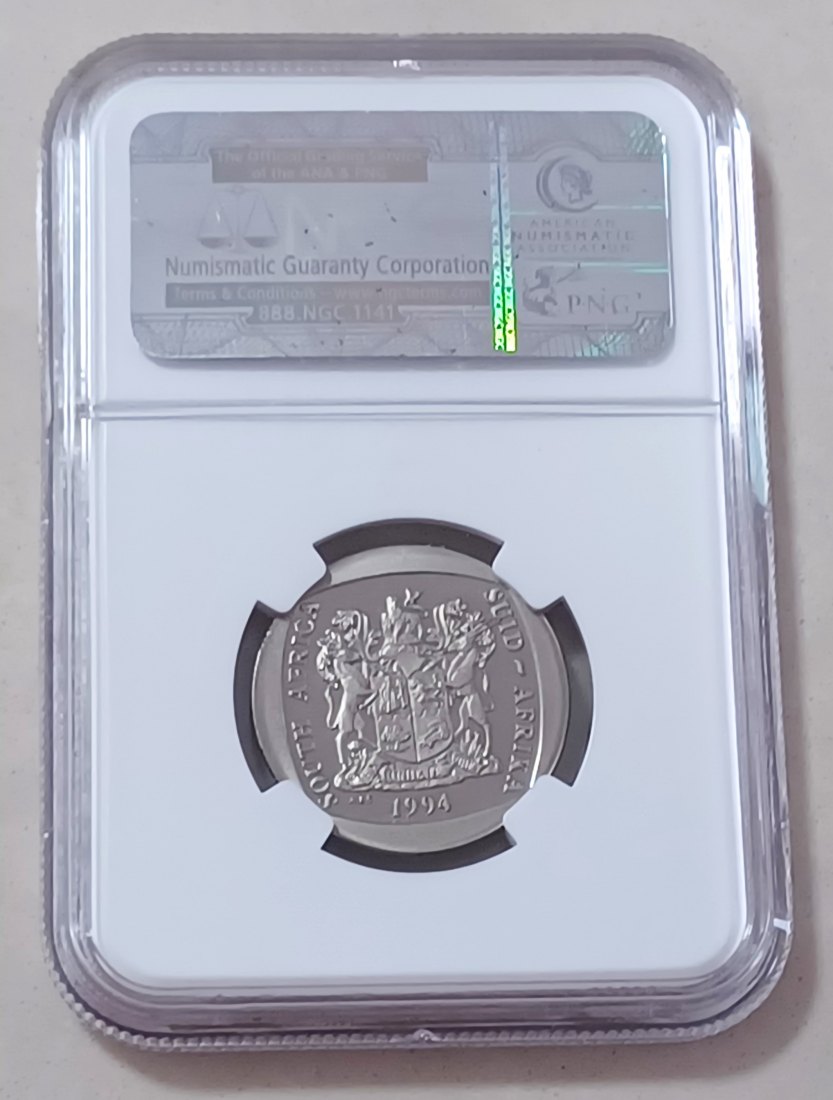  1994 South Africa PROOF Presidential Inauguration Five Rand R5 NGC PF69UC 2ND HIGHEST 10k MINTED   