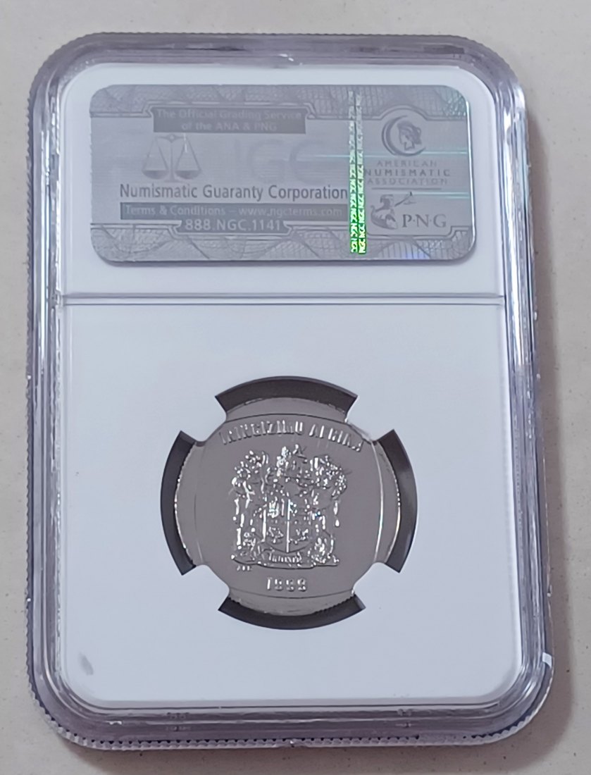  1999 South Africa BU UNC Wildebeest Five Rand R5 NGC MS68 2ND FINEST GRADE GIVEN BY NGC   