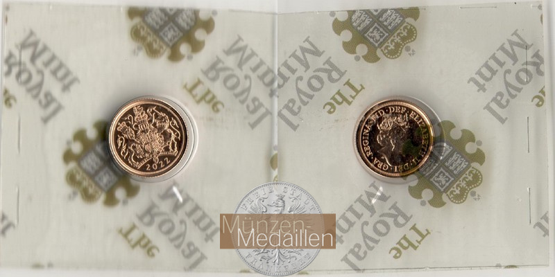  Vereinigtes Königreich, Elizabeth II.  1/4 Sovereign 2022 MM-Frankfurt KM#2338 Feingold: 1,84g   