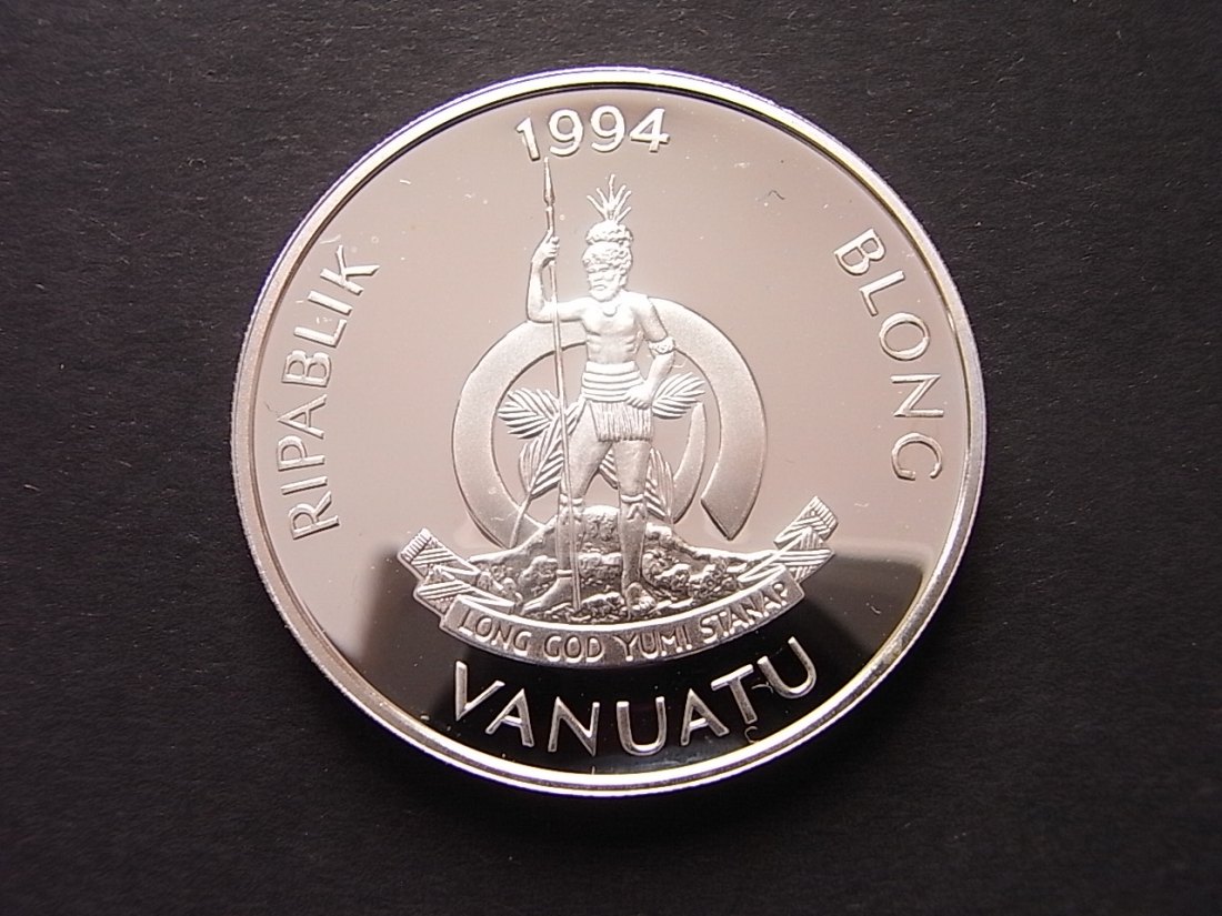  Vanuatu 50 Vatu 1996 Olympiade Schwimmen Silber 31,72gramm   