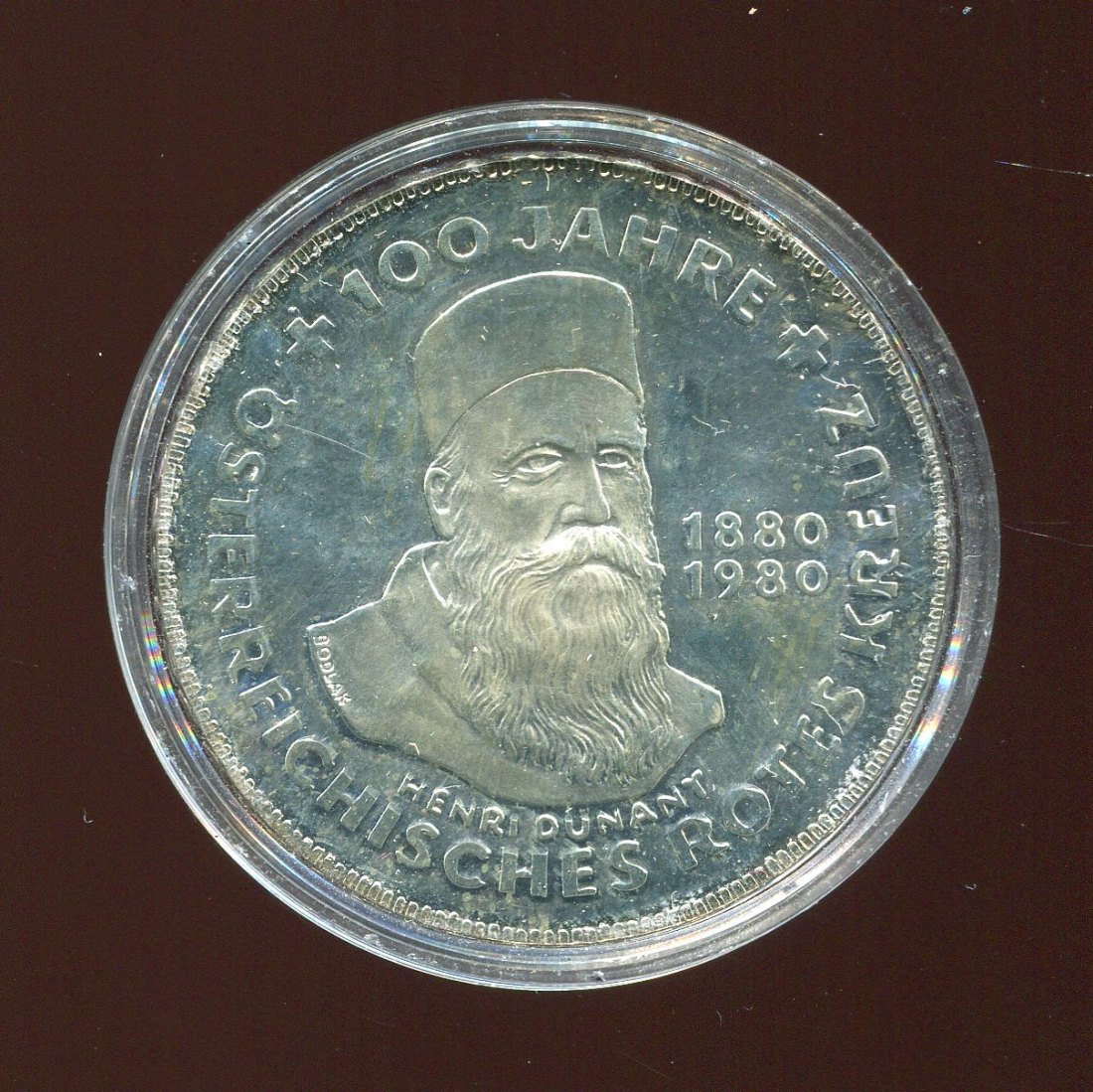  Österreich 500 Schilling 500 J. Rotes Kreuz in PP   