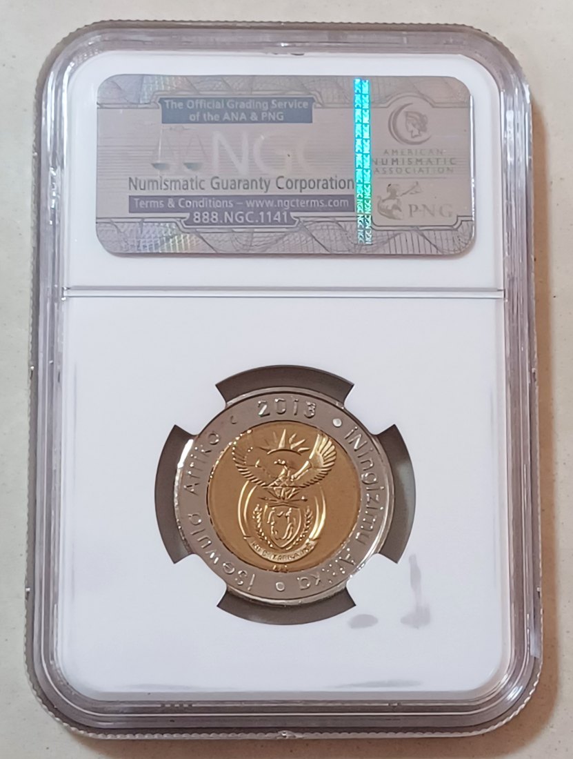  2013 South Africa Bimetallic OOM PAUL CW Wildebeest Five Rand R5 NGC PL66 MINTAGE 1,014 SUPER RARE   