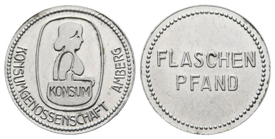  Bayern, Amberg, Konsumgenossenschaft, Flaschenpfand; Menzel 509   