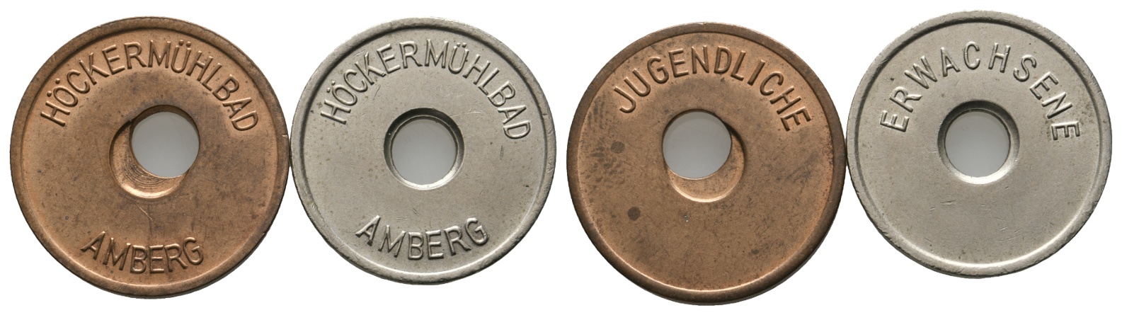  Bayern, Amberg, Höckermühlbad, Marken (2 Stück); Menzel 501   