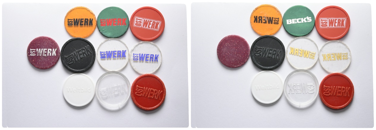  Bayern, Augsburg, Ostwerk/Beck's, Marken (10 Stück); Menzel -   