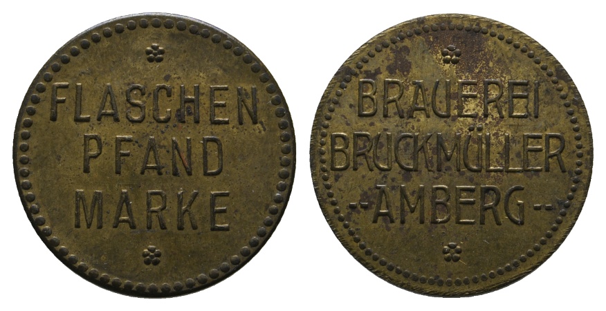  Bayern, Amberg, Brauerei Bruckmüller, Flaschenpfandmarke; Menzel 480.2   