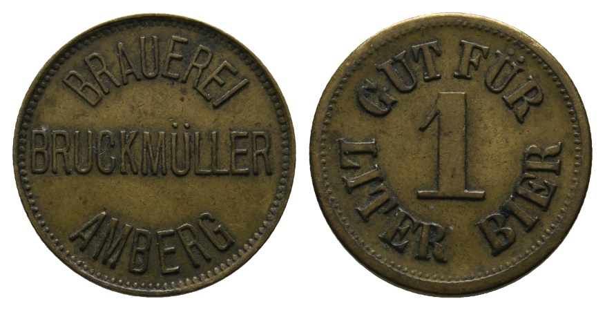  Bayern, Amberg, Brauerei Bruckmüller, Biermarke; Menzel -   