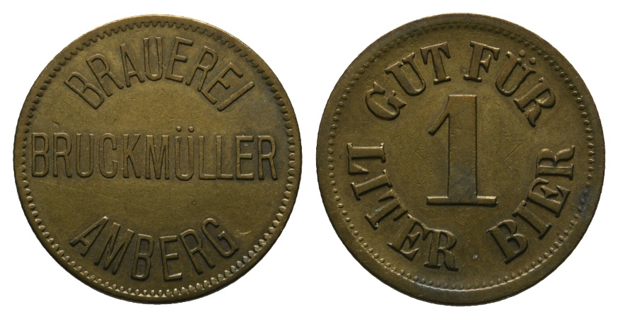  Bayern, Amberg, Brauerei Bruckmüller, Biermarke; Menzel -   