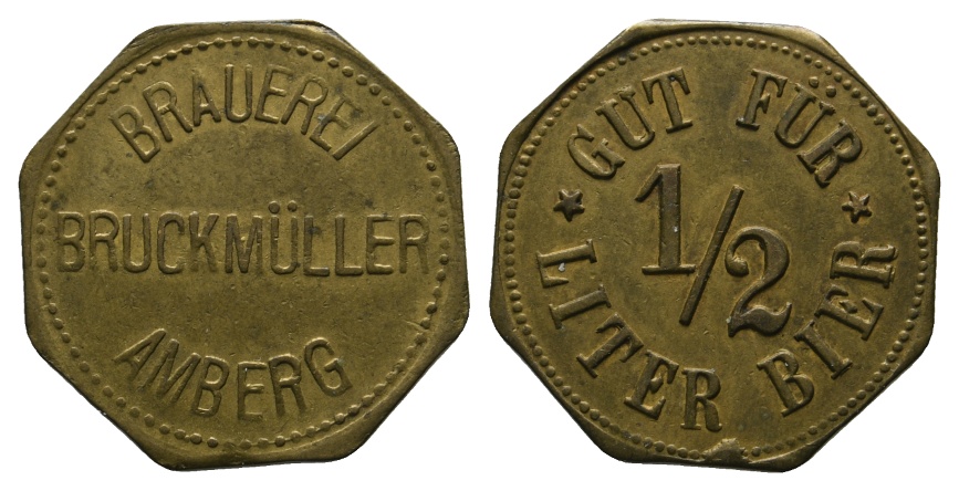  Bayern, Amberg, Brauerei Bruckmüller, Biermarke; Menzel -   