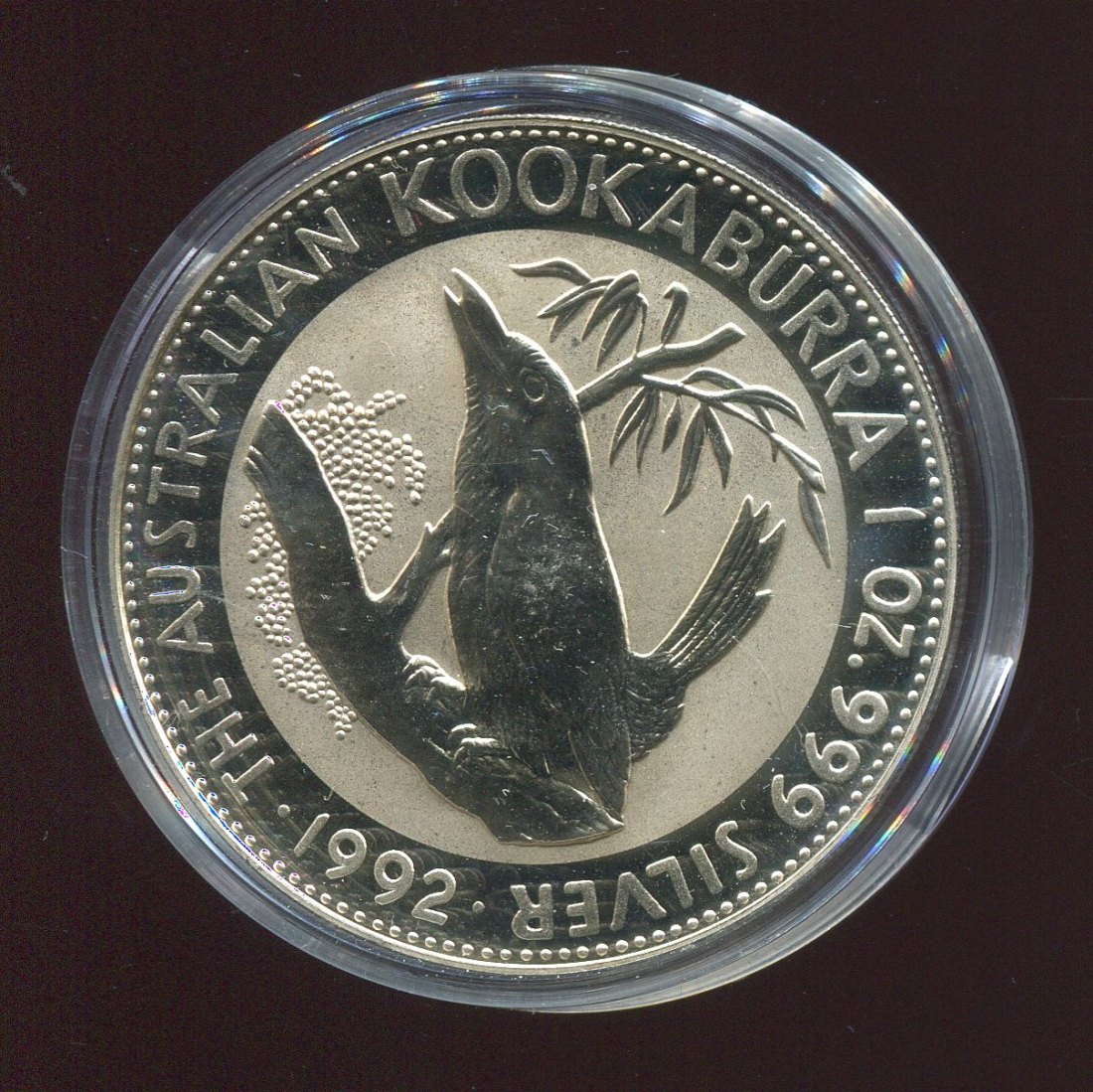  Australien 1 Dollar Kookaburra 1 Unze Fein von 1992 in PP   