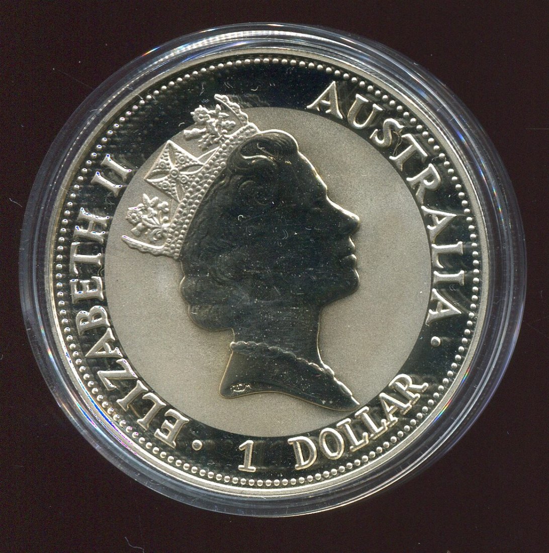  Australien 1 Dollar Kookaburra 1 Unze Fein von 1992 in PP   