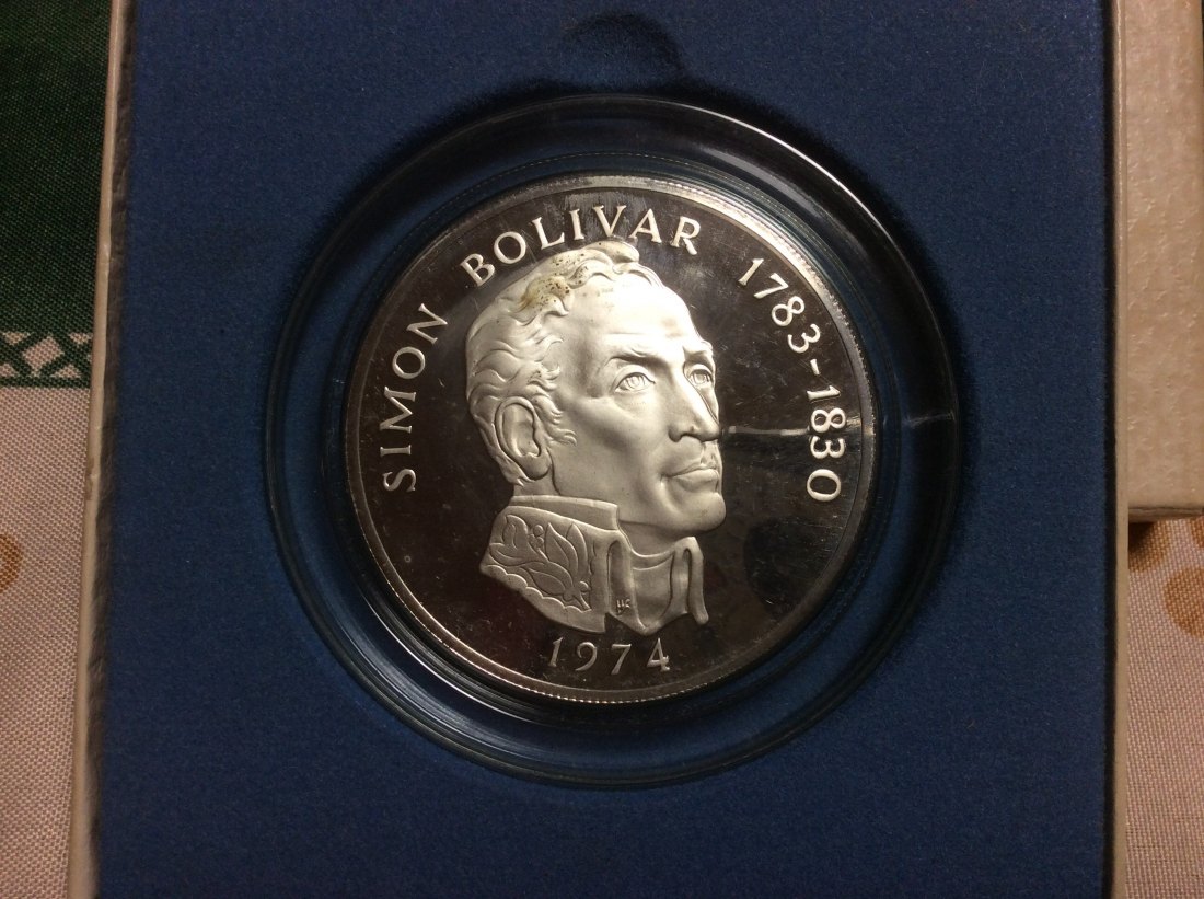 Panama 20 Balboas 1974 129,59g 925er Silber in PP, ehemals größte Umlaufmünze in Silber