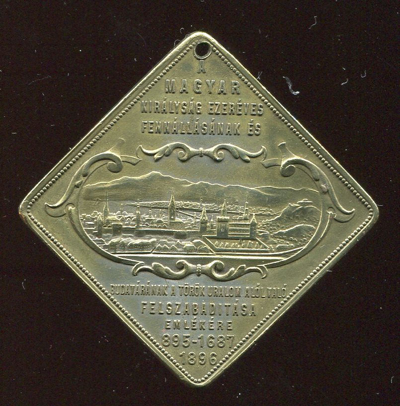 Ungarn 1896 ob Münze oder Medaille oder nur eine Platte??   