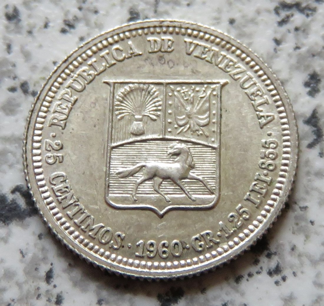  Venezuela 25 Centimos 1960   