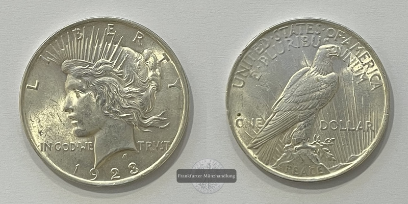  USA 1 Dollar 1928 Peace Dollar KM#150 FM-Frankfurt Feinsilber: 24,03g   
