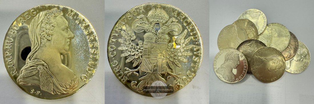  Österreich 10 x 1 Taler 1780 NP Maria Theresia  FM-Frankfurt Feinsilber: 233,7g   